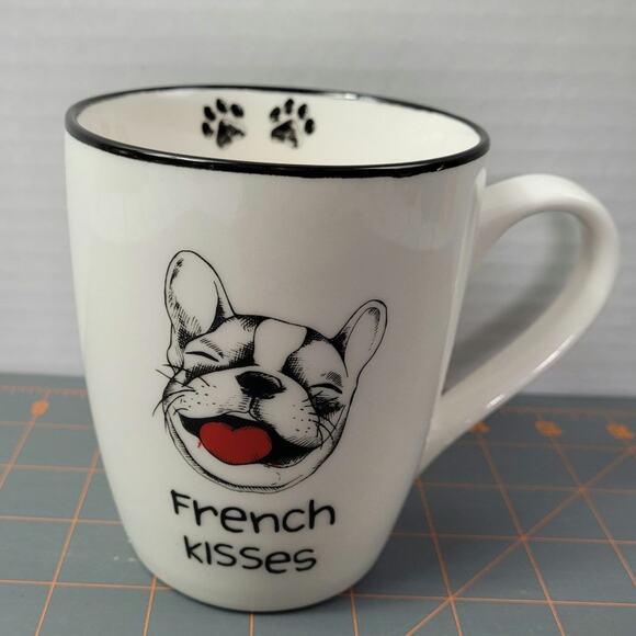 French Kisses French Bulldog Dog Mug for your Valentine - Picture 1 of 11
